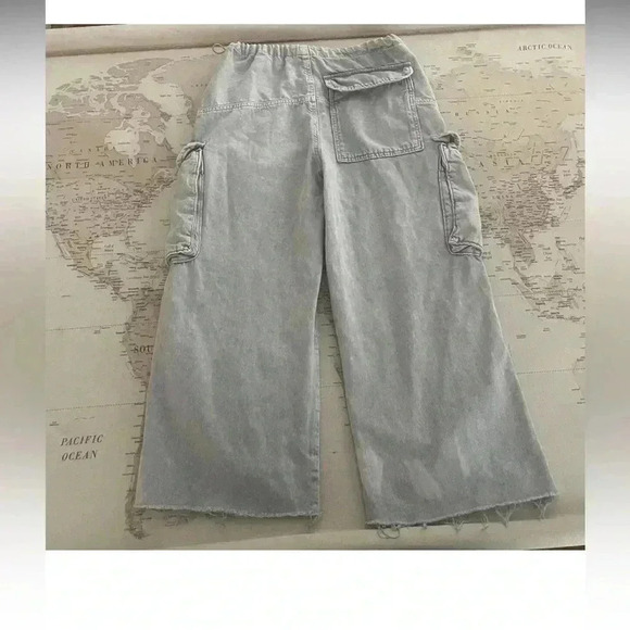 Zara Parachute Cargo Jeans Size 9 - Picture 7 of 10